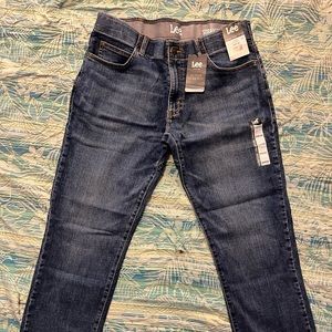 Lee Blue Jeans Men 34x30 Straight Active Stretch